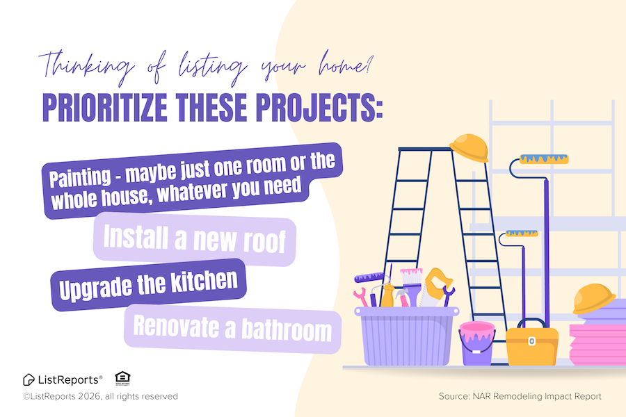 Home selling prep graphic showing how small strategic listing updates can improve buyer perception and first impressions