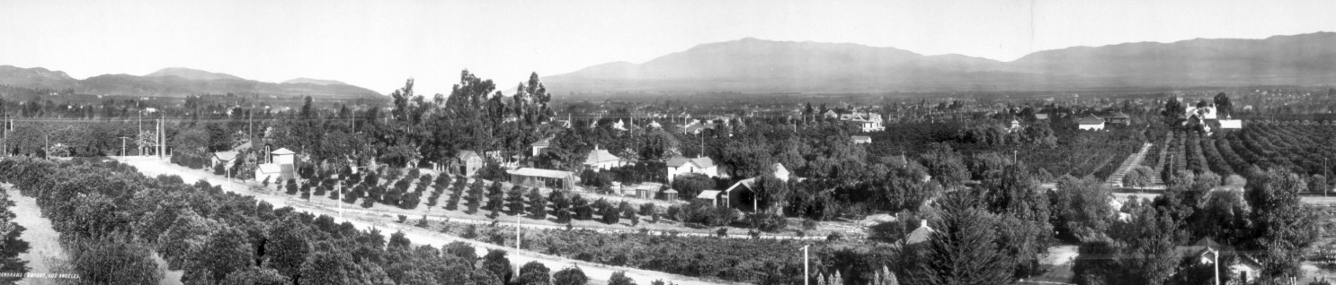 Historic 1908 image of Redlands California used for Hometown History newsletter section